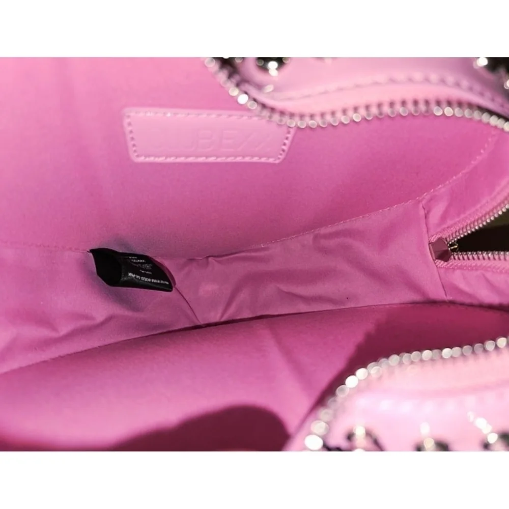 CLUB EXX spiked heart shape backpack in light pink - Picture 3 of 4